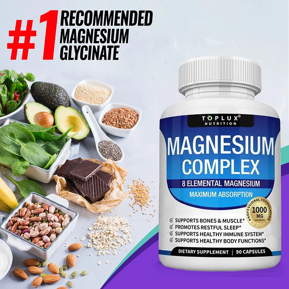 TOPLUX NUTRITION Magnesium Complex 1000MG Supplement