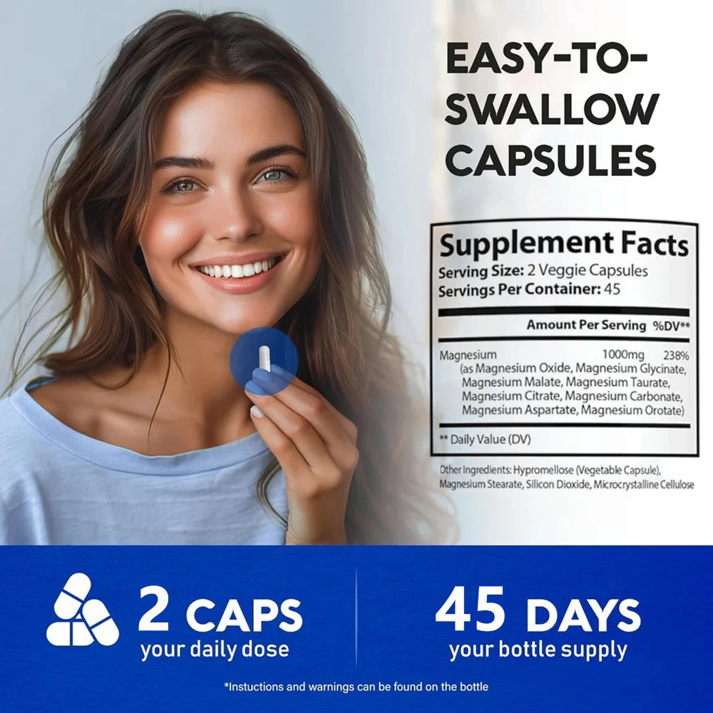 TOPLUX NUTRITION Magnesium Complex 1000MG Supplement