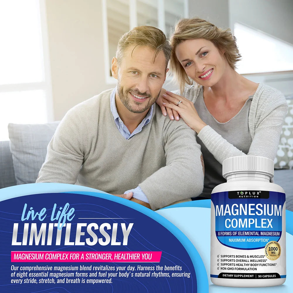 TOPLUX NUTRITION Magnesium Complex 1000MG Supplement